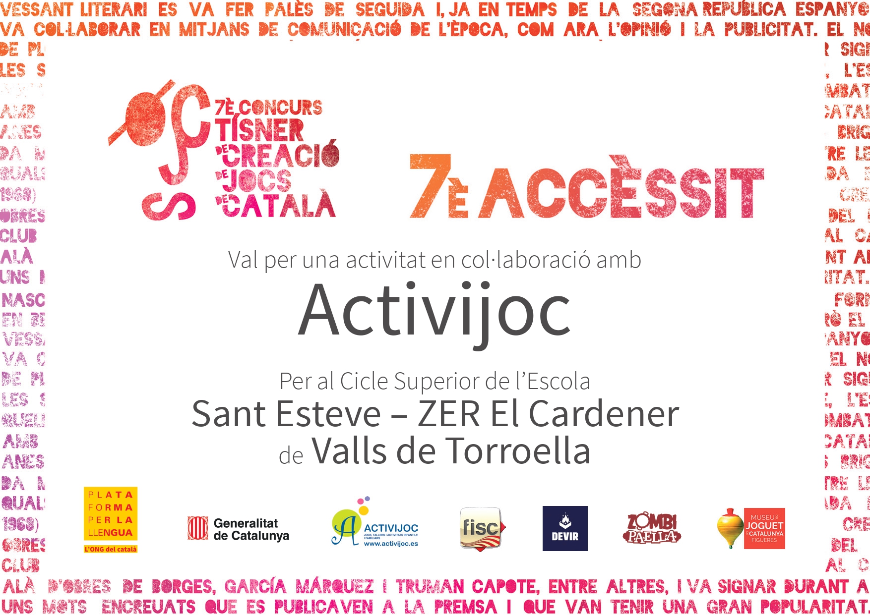Premi concurs Tisner Jugantots