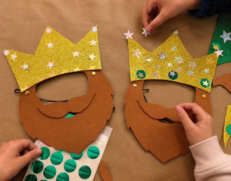 Taller de màscares de Reis Mags