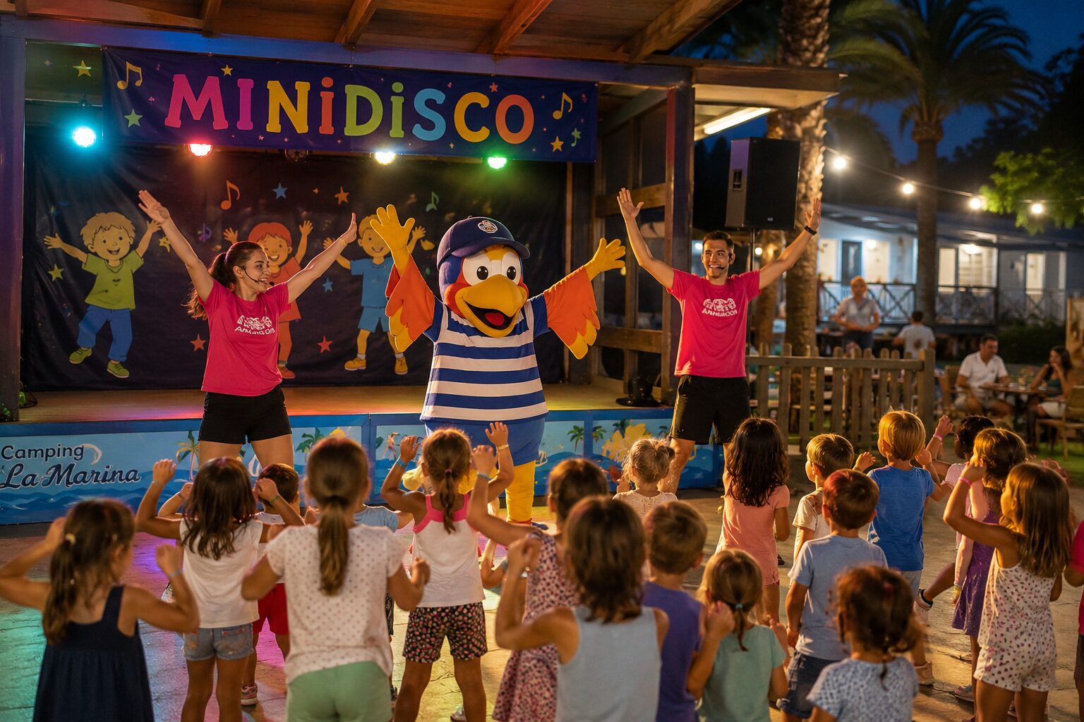mini disco infantil camping